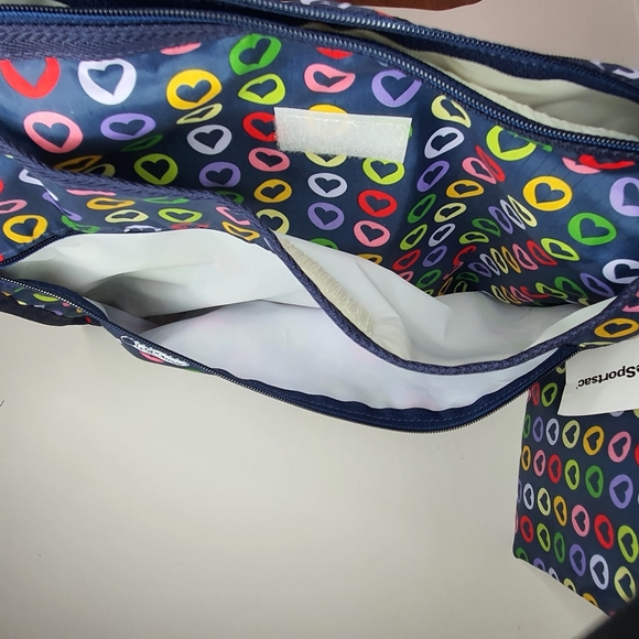 LeSportSac "Go Go Navy" Deluxe Everyday Bag Messenger/Crossbody Bag + pouch NWT - Picture 11 of 14